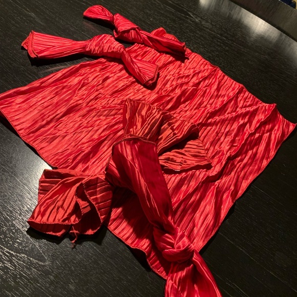 Gorgeous Cranberry Red Napkins 20” X 20” Made in India for Pier 1 Imports BNWT - Picture 2 of 3